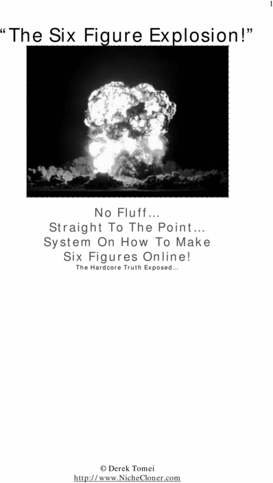 Product picture The Six Figure Explosion